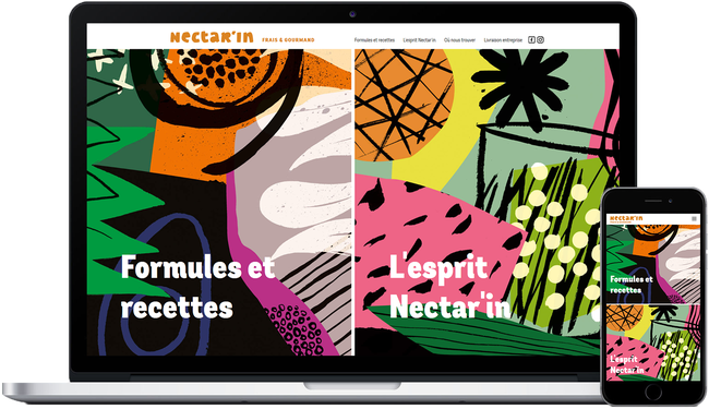Site internet de Nectar'In, sandwicherie Brestoise