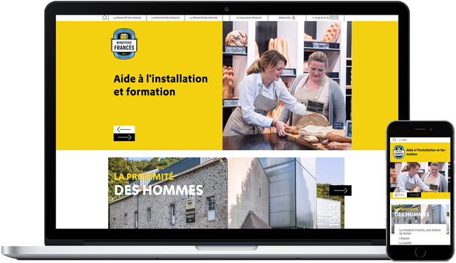 Responsive website made for the Minoterie Francès